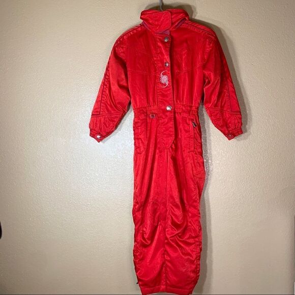 Vintage Spyder Picabo big kid red snow suit